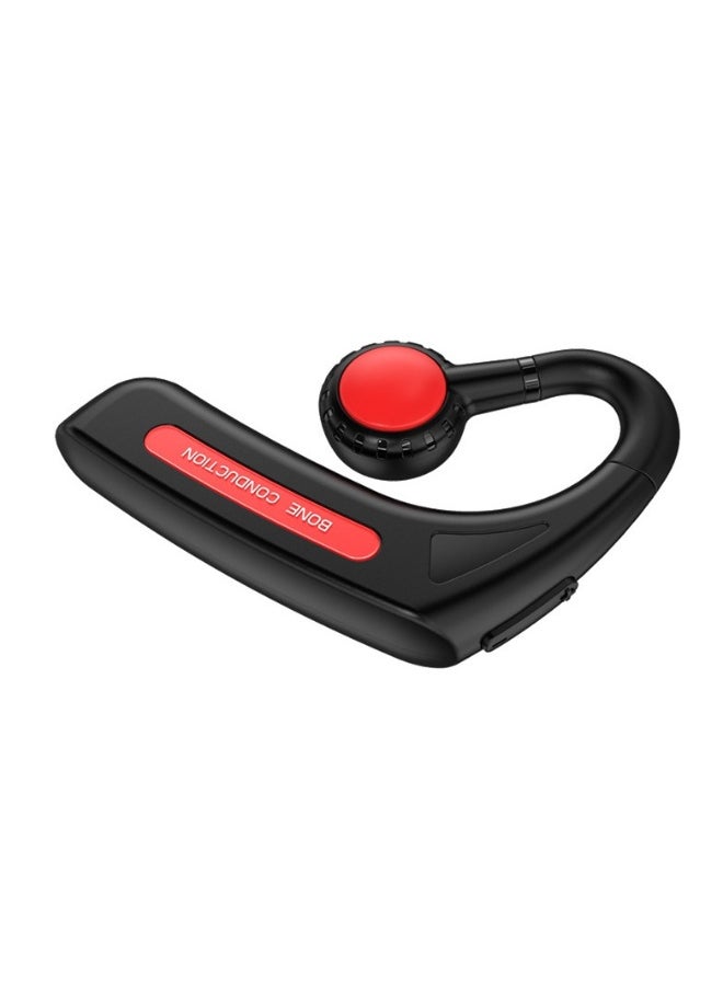 Bluetooth Wireless Headset, Single Wireless Bone Conduction Headphone Ear-Hook Business Bluetooth Headset Sport Earpiece with Mic...