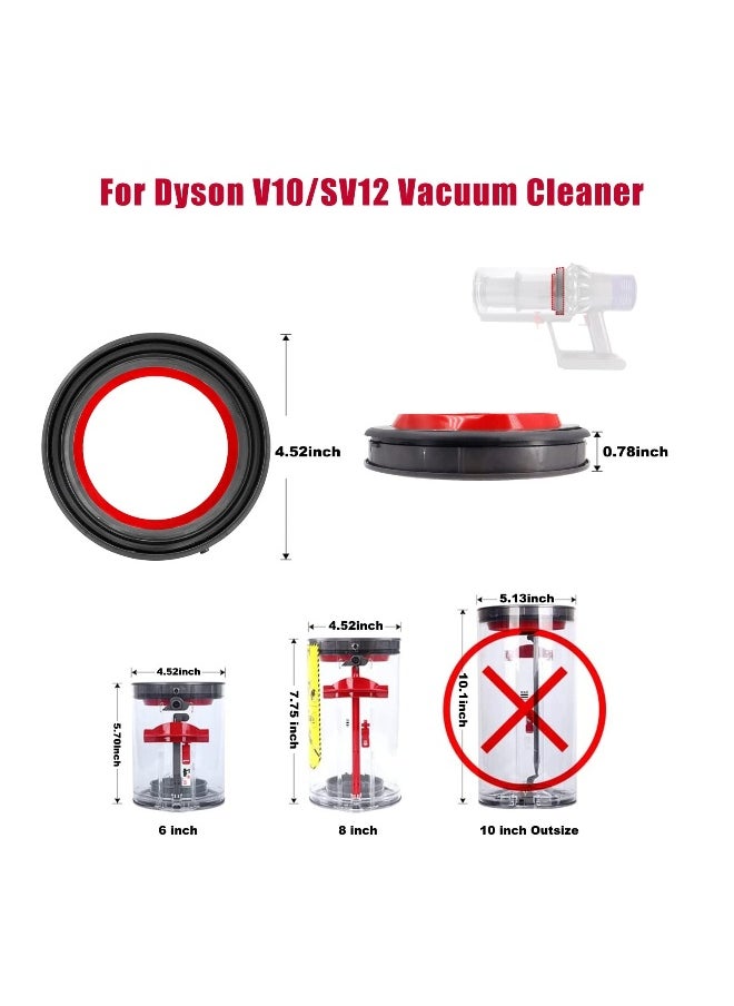 Dust Bin Bucket Top Fixed Sealing Ring for Dyson V11 V15 SV14 SV15 SV22 Vacuum Cleaner Dust Bucket/Dirt Cup Replacement Parts, Vacuum Cleaner Repair Accessories