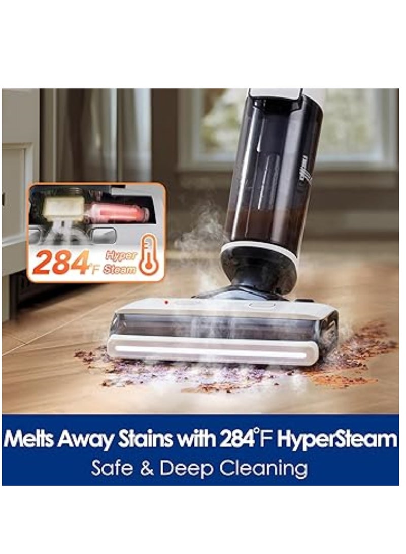 Tineco Floor One S7 Steam Cordless Wet Dry Vacuum Steam Mop All-in-One, Hard Floor Cleaner with 284F HyperSteam, Self-Cleaning, Edge Cleaning, Safe for Kids & Pets 240 W S7 Steam White