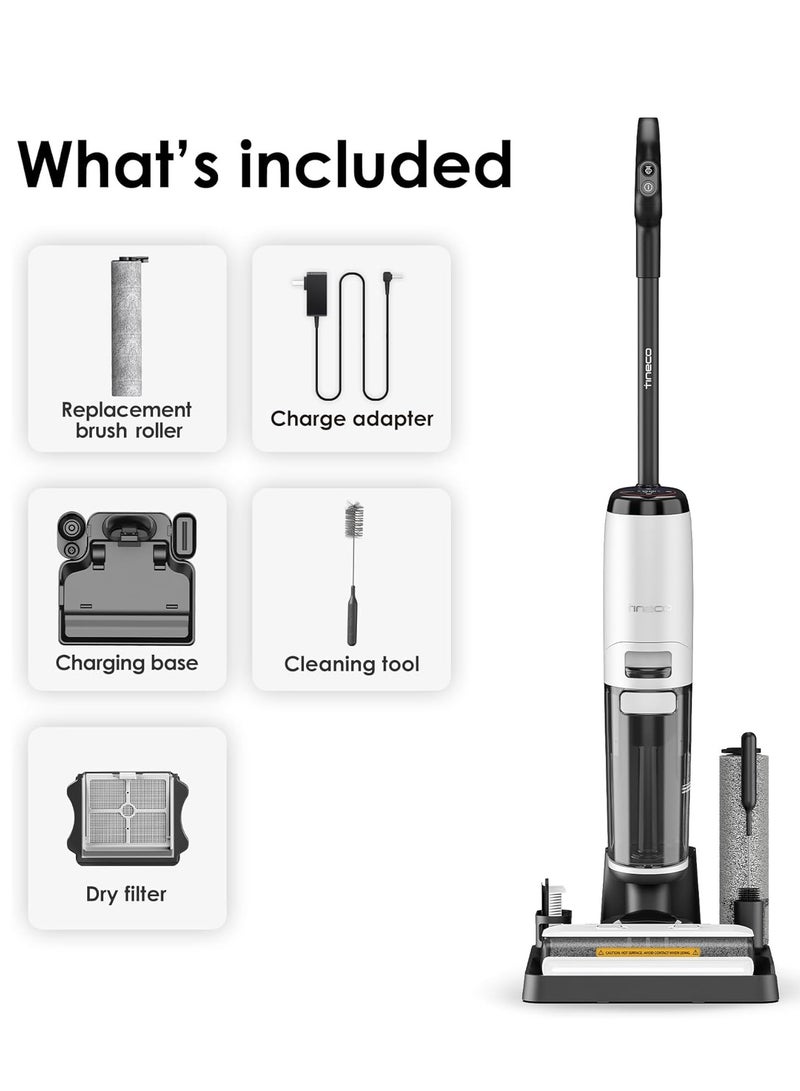 Tineco Floor One S7 Steam Cordless Wet Dry Vacuum Steam Mop All-in-One, Hard Floor Cleaner with 284F HyperSteam, Self-Cleaning, Edge Cleaning, Safe for Kids & Pets 240 W S7 Steam White