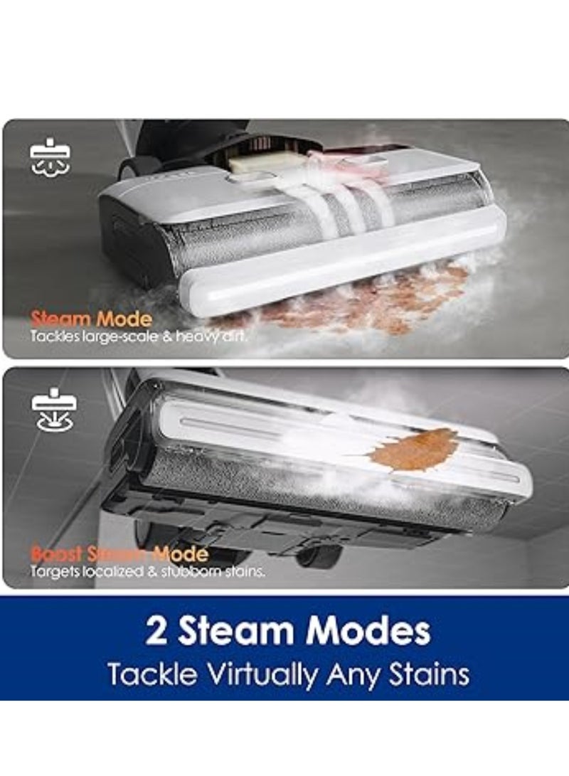 Tineco Floor One S7 Steam Cordless Wet Dry Vacuum Steam Mop All-in-One, Hard Floor Cleaner with 284F HyperSteam, Self-Cleaning, Edge Cleaning, Safe for Kids & Pets 240 W S7 Steam White