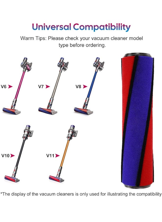 Soft Roller Brush Bar Replacement for Dyson V6, V7, V8, V10, V11 Fluffy Cordless Vacuum Cleaner - Compatible Part No. 966488-01, Ideal for Efficient Cleaning and Maintenance.