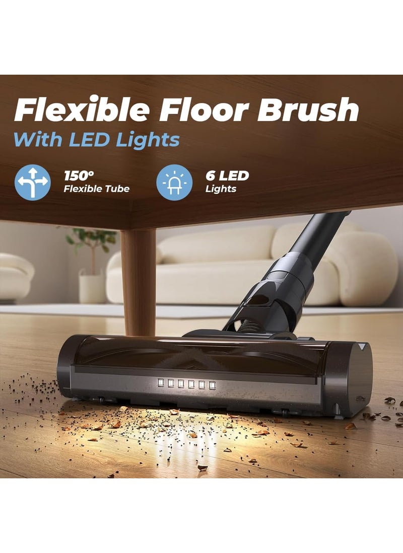 Flexnest 2024 Newly Launched 3in1 Cordless Stick Vacuum Cleaner Handheld Powerful Motor Adjustable Suction Modes Adjustable Head Bagless Vacuum with Hepa Filter T7