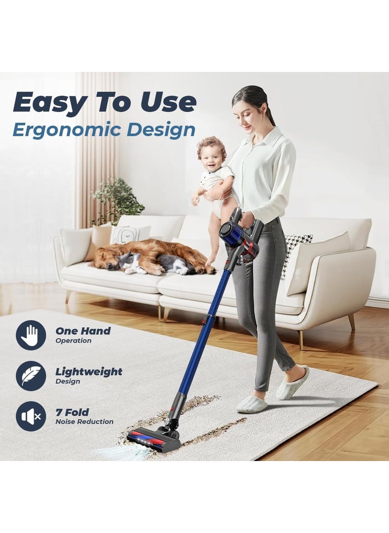 Flexnest 2024 Newly Launched 3in1 Cordless Stick Vacuum Cleaner Handheld Powerful Motor Adjustable Suction Modes Adjustable Head Bagless Vacuum with Hepa Filter T7