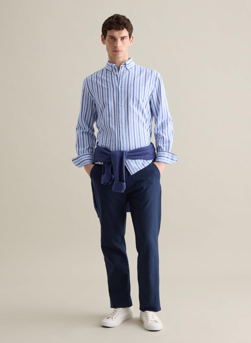Regular Blue Chino Trousers