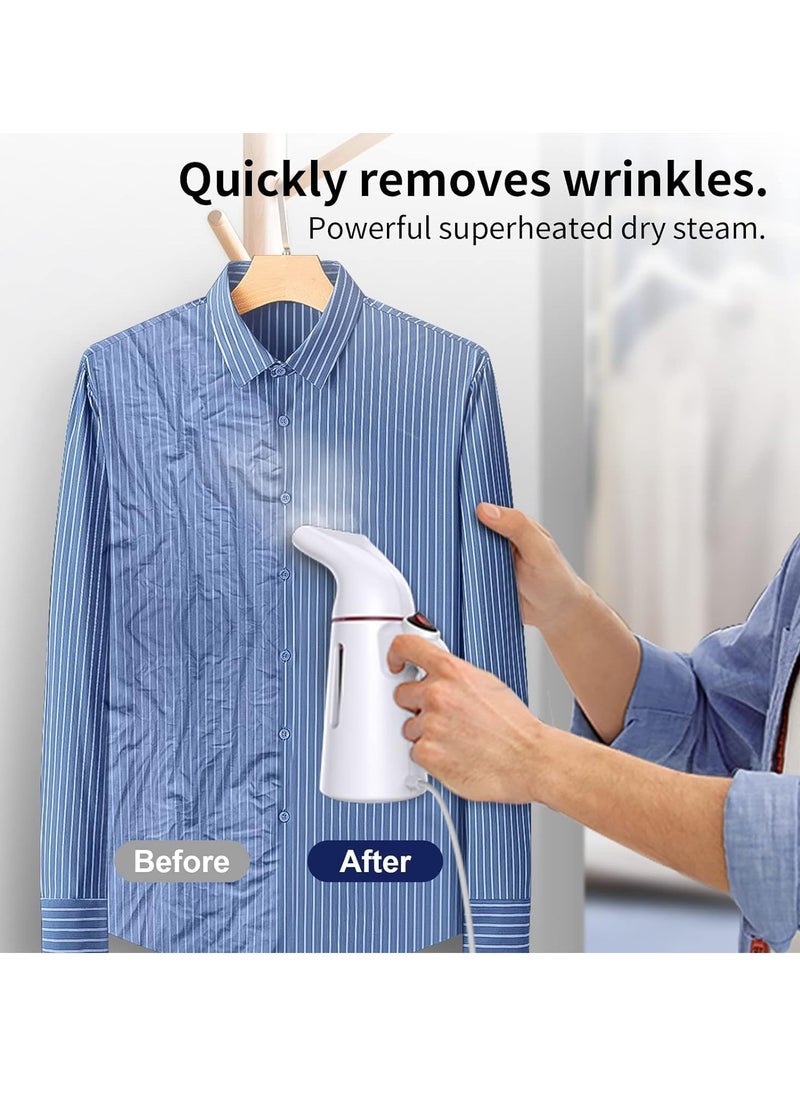 Steamer for Clothes, Portable Travel Steamer Fast Heat-up in 45s for Clothes Handheld Garment Steamer Wrinkle Remover Fabric Steamer Iron, Suit for all fabrics silk cotton wool and linen ect