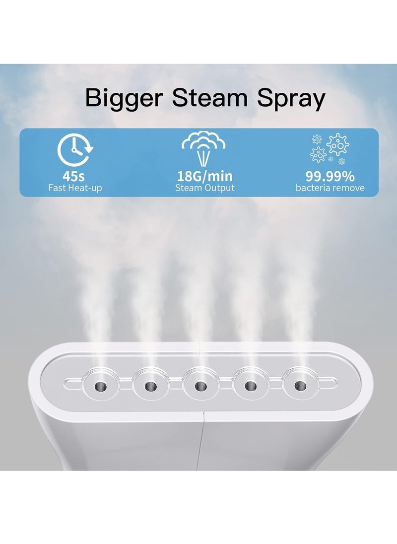Steamer for Clothes, Portable Travel Steamer Fast Heat-up in 45s for Clothes Handheld Garment Steamer Wrinkle Remover Fabric Steamer Iron, Suit for all fabrics silk cotton wool and linen ect