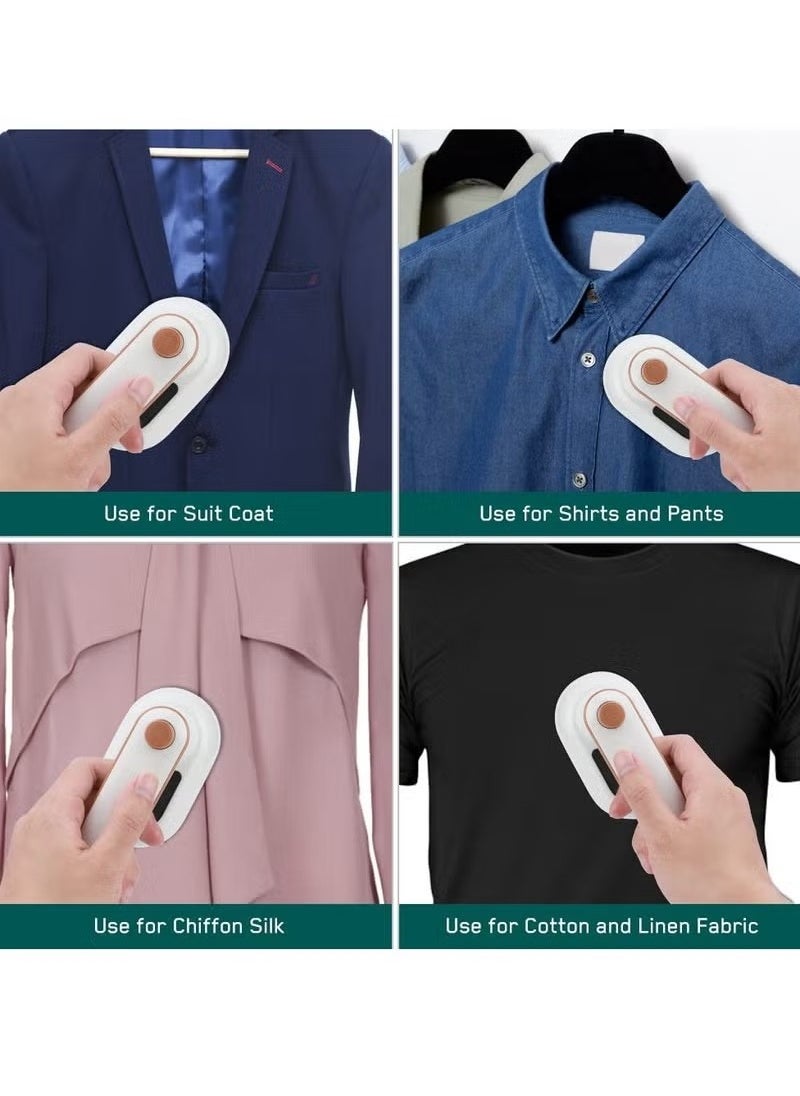 Portable Handheld Iron, Mini Handheld Steamer Iron for Clothes, 180°Rotatable Travel Garment Steamer, Mini Ironing Machine Support Dry