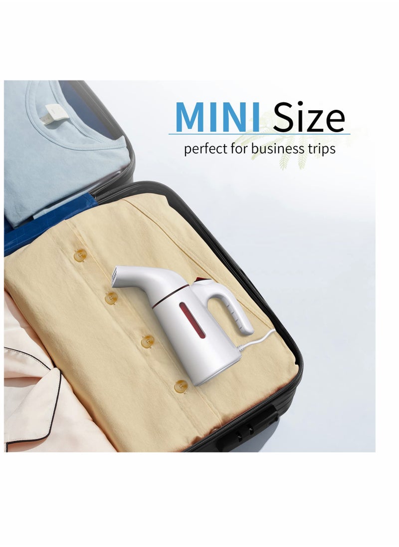 Steamer for Clothes, Portable Travel Steamer Fast Heat-up in 45s for Clothes Handheld Garment Steamer Wrinkle Remover Fabric Steamer Iron, Suit for all fabrics silk cotton wool and linen ect