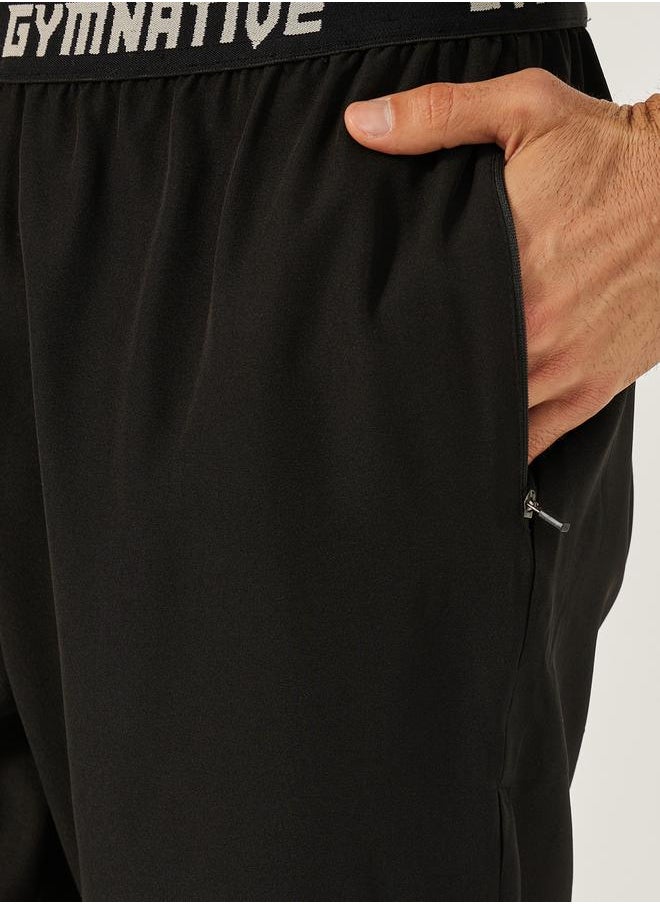 Styli Printed Waistband Shorts with Zipped Pocket Detail