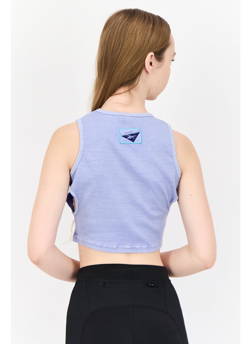 Women Sportswear Fit Sleeveless Training Tank Top, Blue