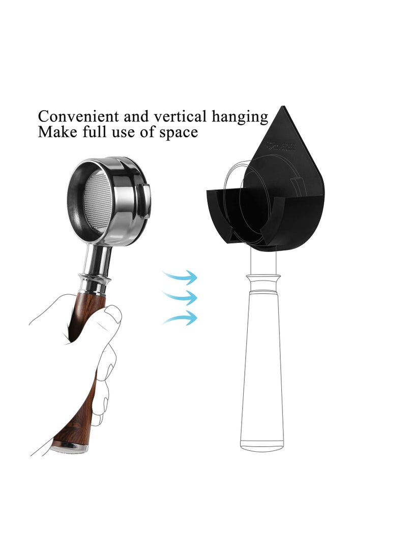 Wall-Mounted Coffee Portafilter Holder for 51 54 58MM Espresso Machines - Space-Saving Design