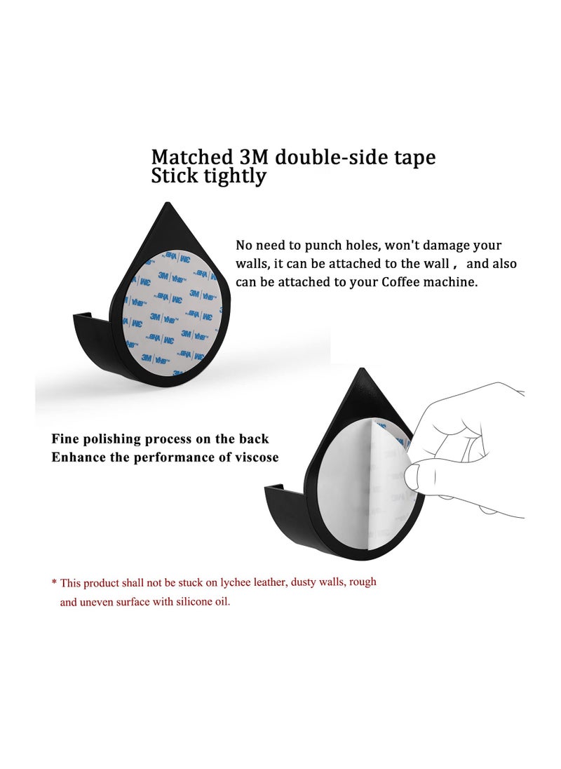 Wall-Mounted Coffee Portafilter Holder for 51 54 58MM Espresso Machines - Space-Saving Design