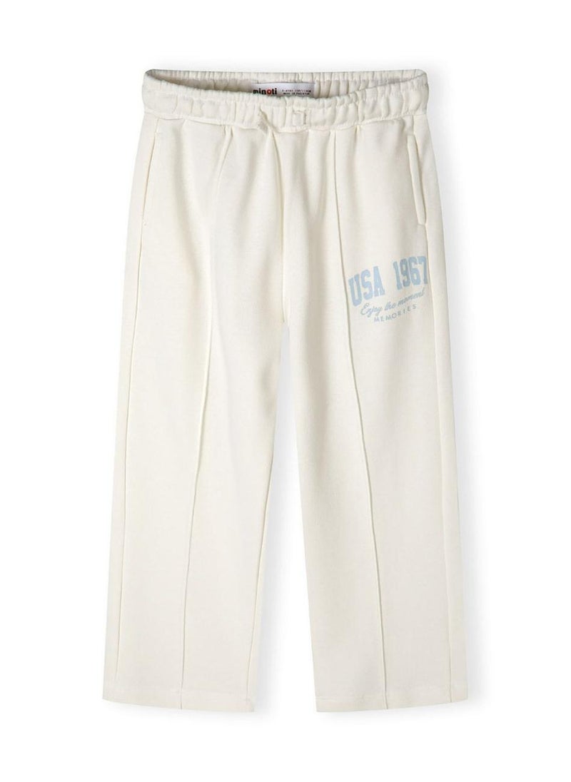 Kids Girls Tracksuit Set with Printed Hoodie and Wide-Leg Pants