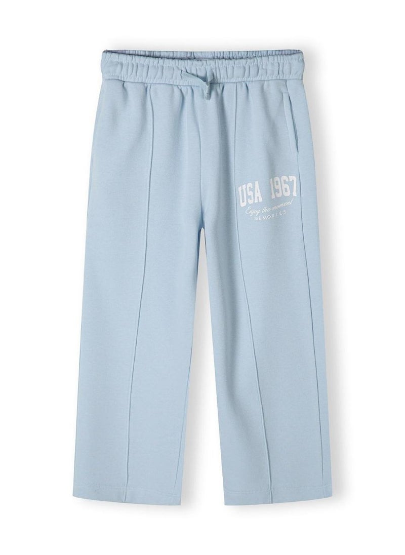 Kids Girls Tracksuit Set with Printed Hoodie and Wide-Leg Pants