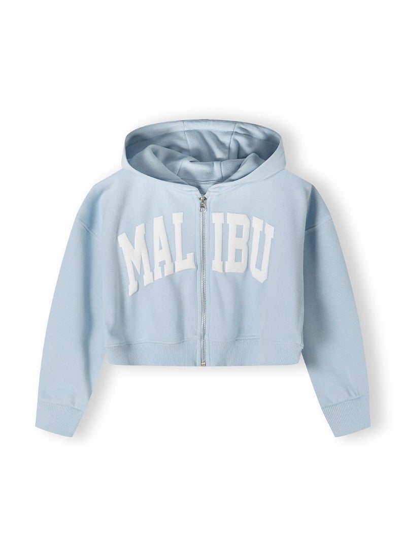 Kids Girls Tracksuit Set with Printed Hoodie and Wide-Leg Pants