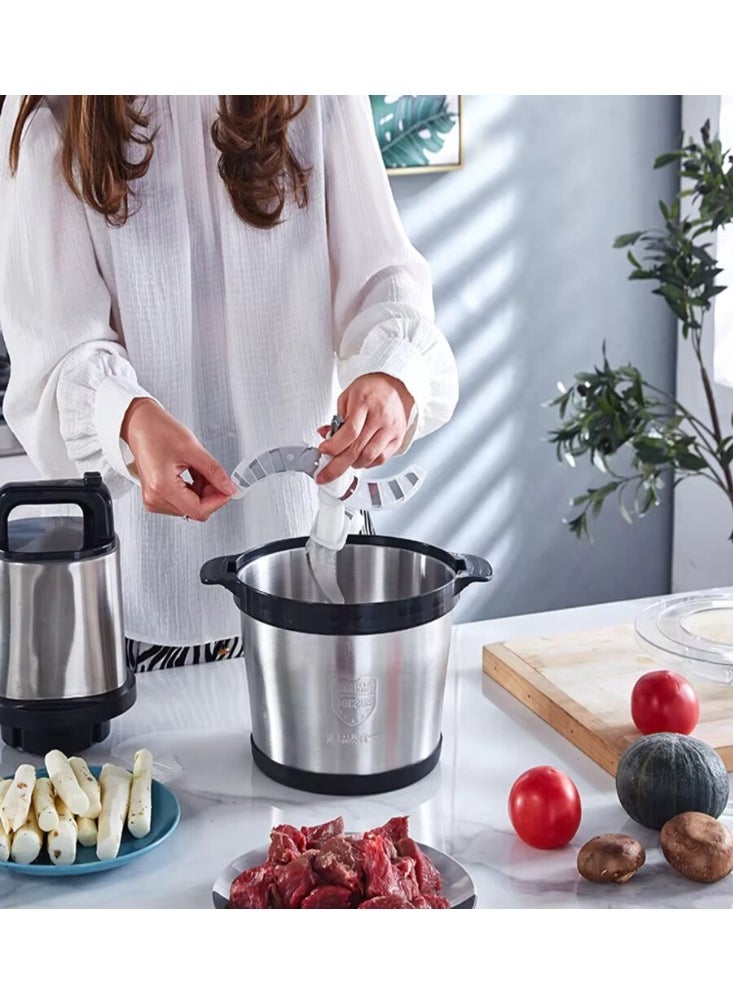 12L Electric Meat Grinder, Meat Mincer, Stainless Steel Food Chopper, Food Processor Machine for Meat, Vegetables, Fruits and Nuts with 2 Gear Control, 4 Sharp Blades