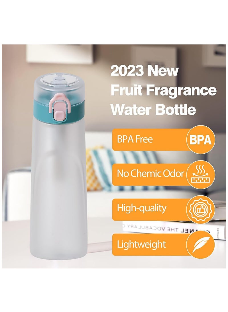 BPA-Free Sports Water Bottle Set with 750ML Capacity, Includes 7 Flavor Pods for Sugar-Free Fruit Infused Water, Perfect for Gym and Outdoor Activities, Ideal Gift Option.