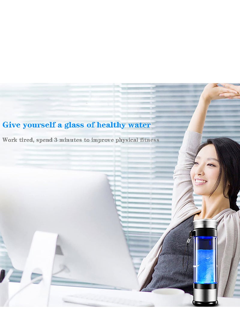 Portable Hydrogen Water Bottle Generator - Rechargeable 3-Minute Hydrogen-Rich Water Maker with Advanced Anti-Oxidation and Anti-Aging Technology, Producing Up to 800 PPB.