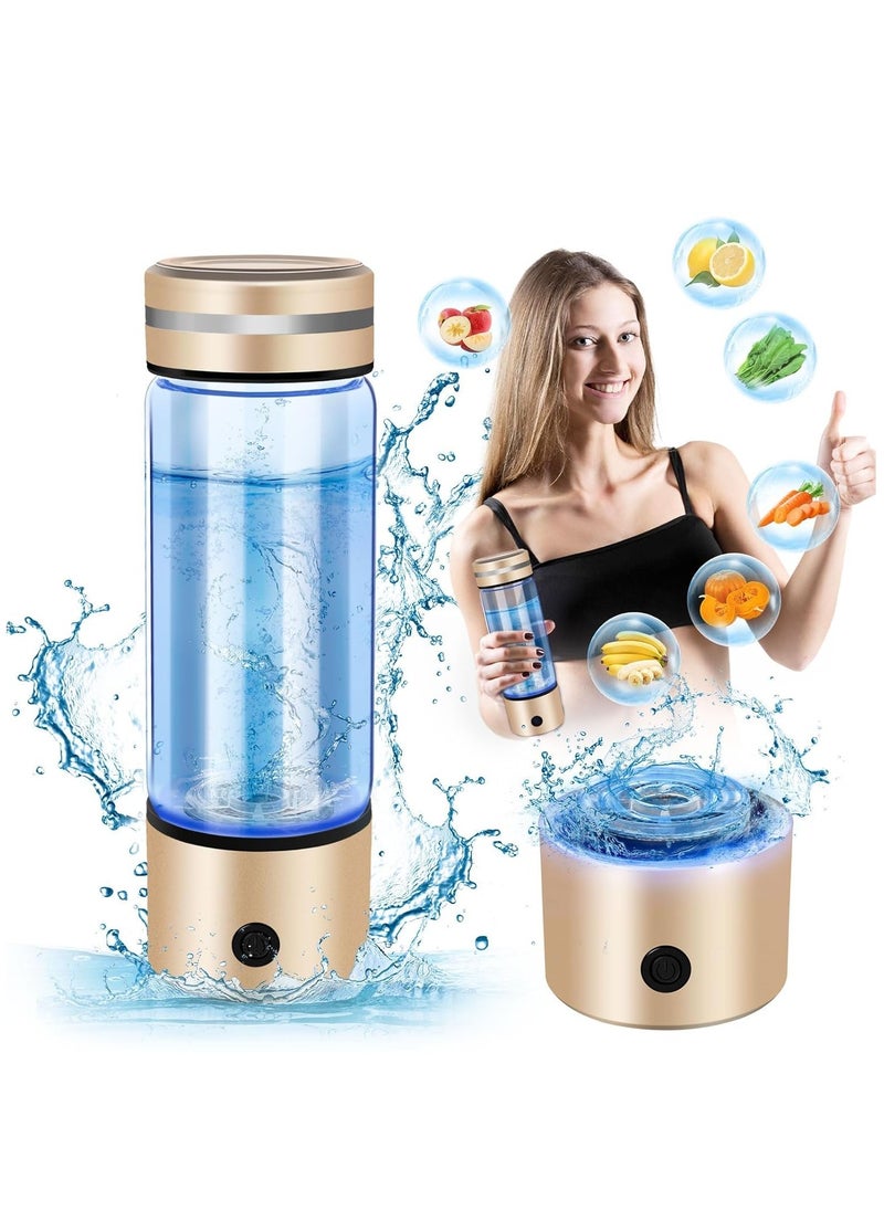Portable Hydrogen Water Bottle Generator - Quick 3-Minute Electrolysis for Hydrogen Water, Ideal for Travel, Office, and Exercise. Perfect Father's Day Gift!