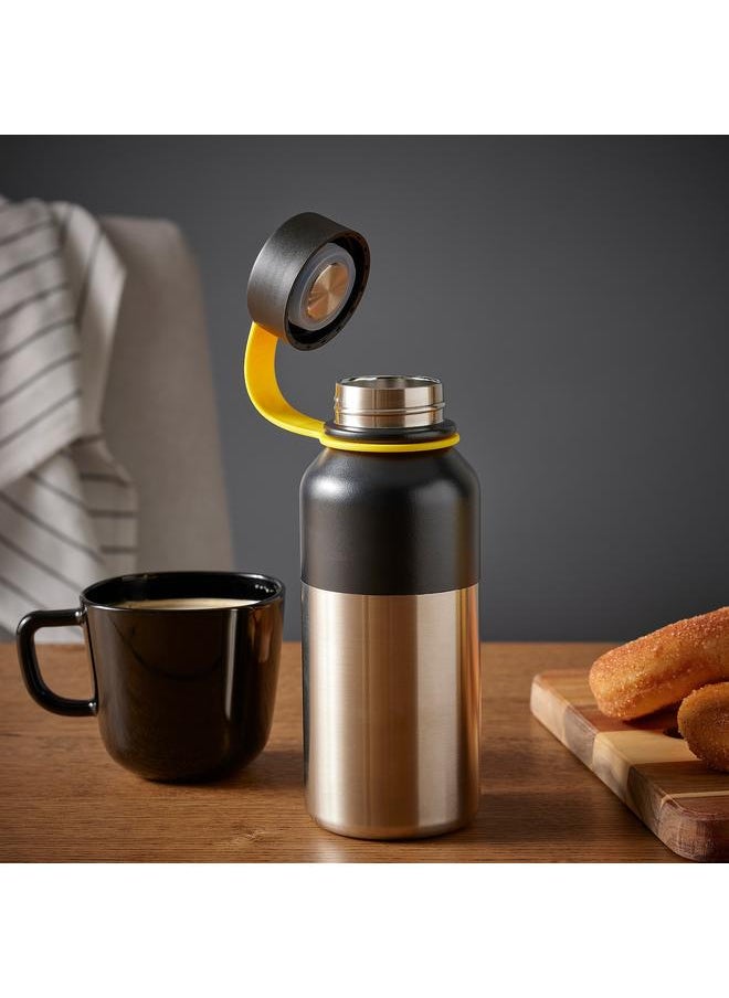 Insulated flask, stainless steel/black, 0.5 l