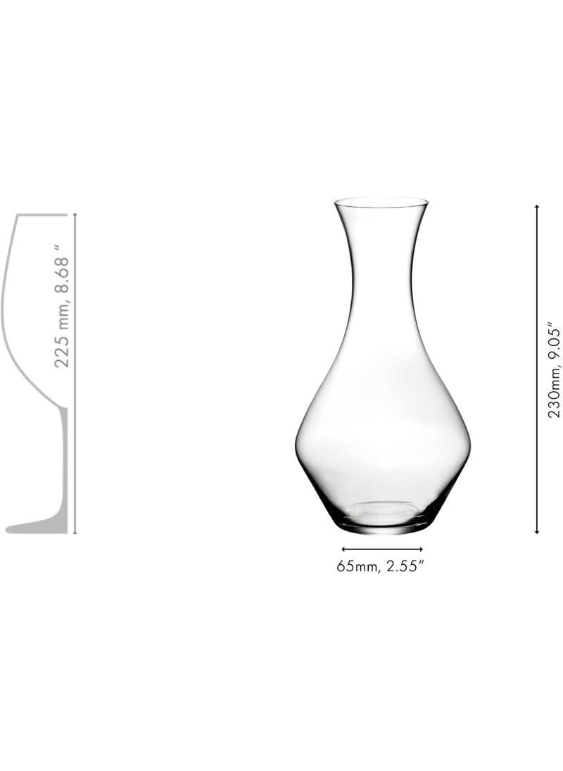 RIEDEL Merlot Wine Decanter – Fine Crystal Glass Carafe for Red & White Wines, Elegant Style, Dishwasher Safe