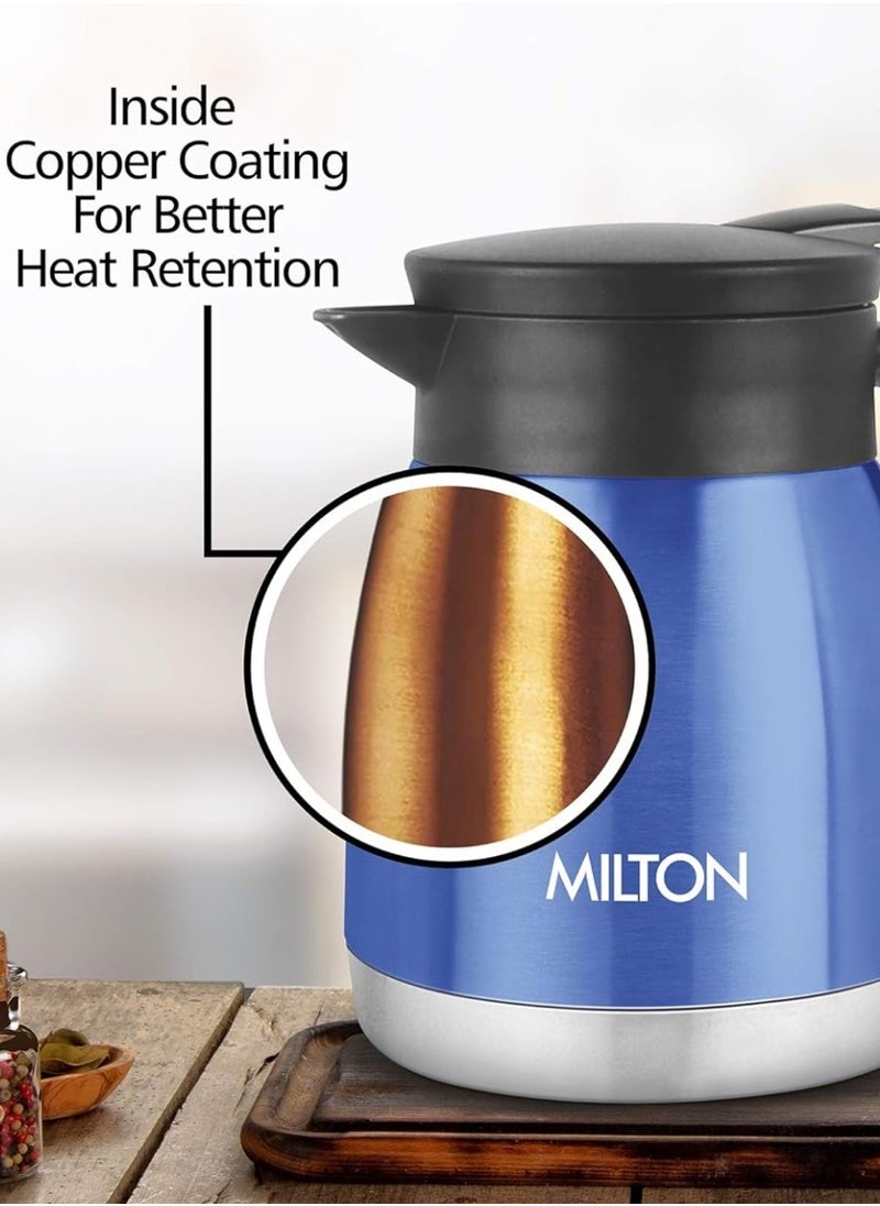 Milton Bistro 600 Thermosteel Carafe, 490 ml, Blue, Stainless Steel