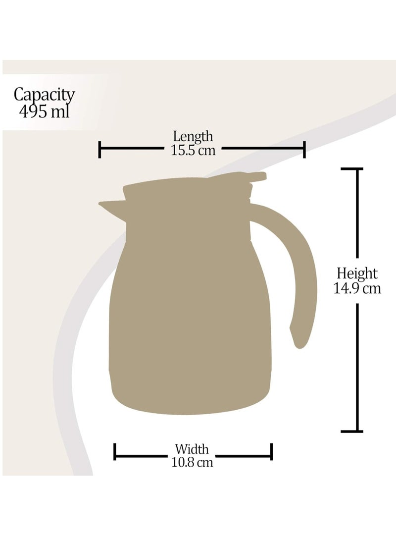 Milton Bistro 600 Thermosteel Carafe, 490 ml, Blue, Stainless Steel