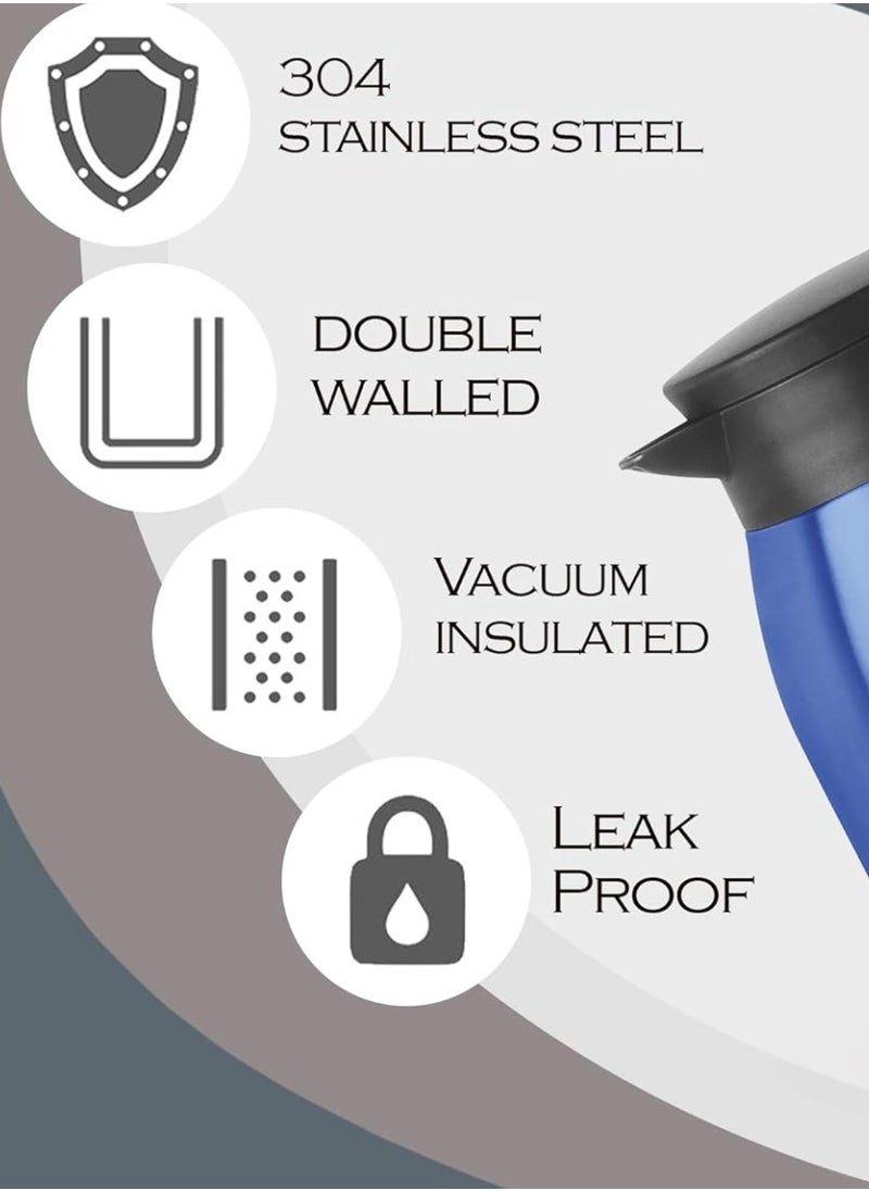 Milton Bistro 600 Thermosteel Carafe, 490 ml, Blue, Stainless Steel