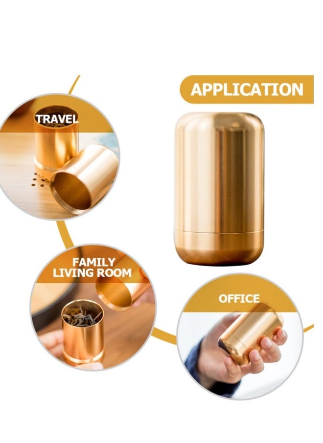 2 pcs Tea Canister, Travel Portable Sugar Tea Storage Jar,  Food Storage Container, Airtight Empty Tins Kitchen Condiment Container,for Kitchen Sugar Coffee
