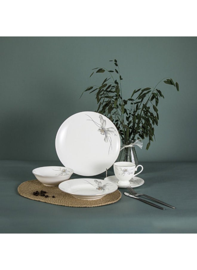 Petalina 20-Piece Fine Bone China Dinner Set – Elegant Tableware Set for 4, Durable, Microwave & Dishwasher Safe, Perfect for Special Occasions, Formal Dining & Everyday Use