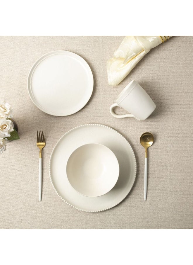 Youthful Bite 16-Piece Stoneware Dinner Set – Stylish & Durable Tableware for 4, Microwave & Dishwasher Safe, Perfect for Casual & Formal Dining, Everyday Meals & Special Occasions