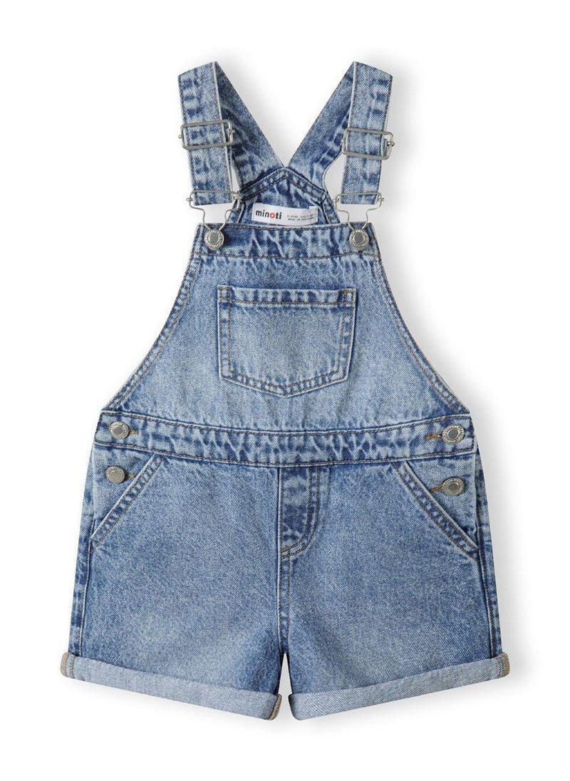Kids Girls Short Jeans Dungarees