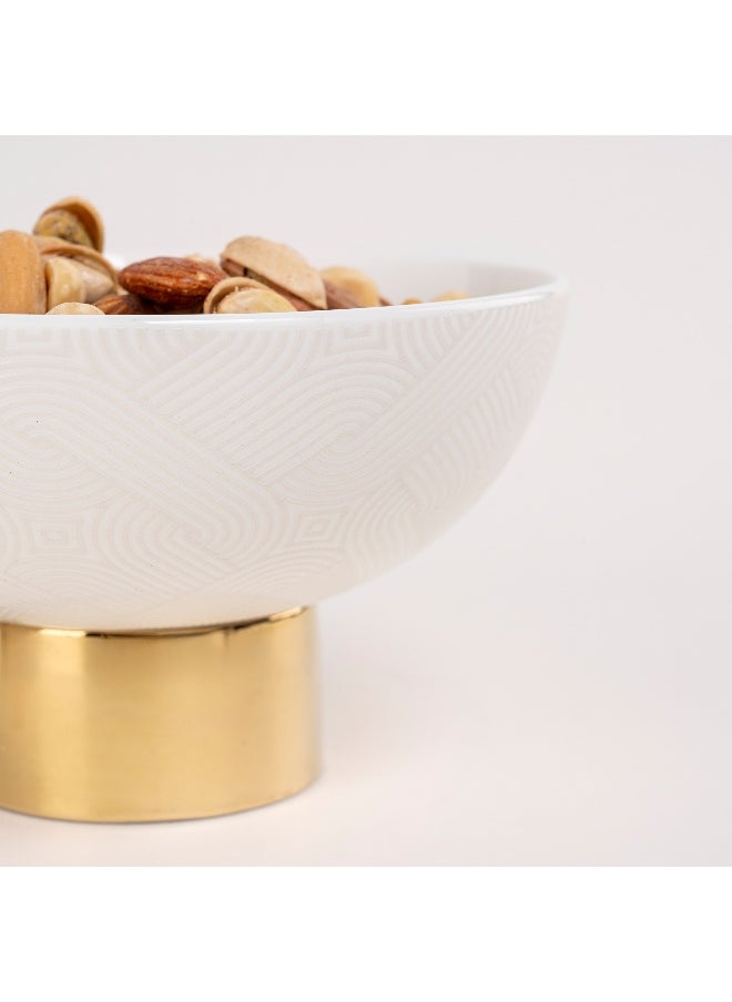 Date Bowl 2Pc Porcelain Harmony Emboss Serv 6