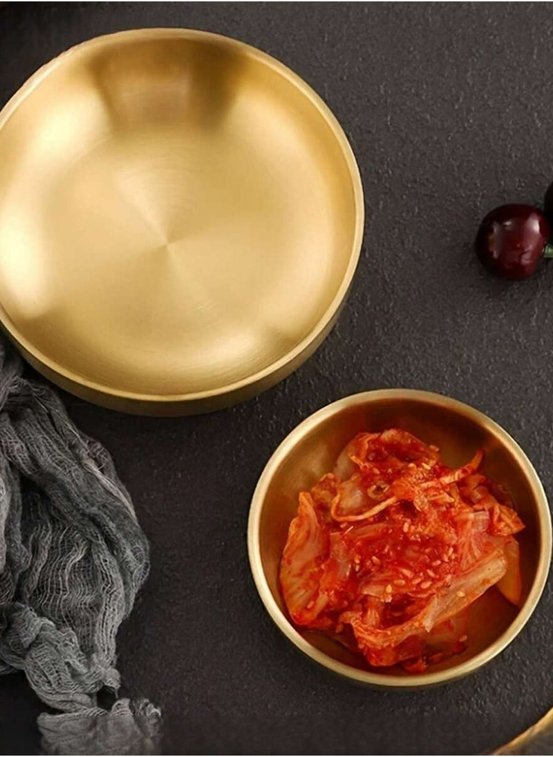 3PCS Stainless Steel Bowls  Serving Bowls Large Pasta Bowls Decorative Gold Bowls Ramen Bowls Vegetable Salad Bowls Kitchen Soup Bowls Mixing Bowls for Cooking