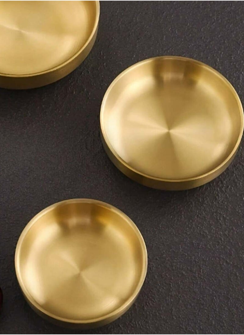3PCS Stainless Steel Bowls  Serving Bowls Large Pasta Bowls Decorative Gold Bowls Ramen Bowls Vegetable Salad Bowls Kitchen Soup Bowls Mixing Bowls for Cooking