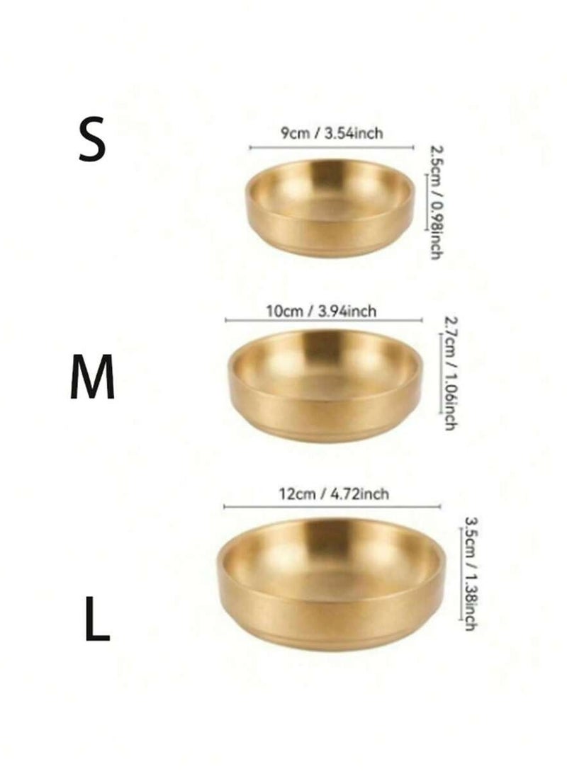 3PCS Stainless Steel Bowls  Serving Bowls Large Pasta Bowls Decorative Gold Bowls Ramen Bowls Vegetable Salad Bowls Kitchen Soup Bowls Mixing Bowls for Cooking