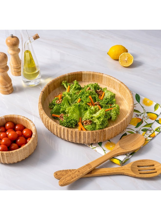 Bamboo salad bowl 30.5*6 cm