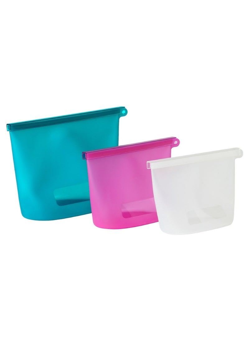 3-Piece Resealable Bag Set Multicolour