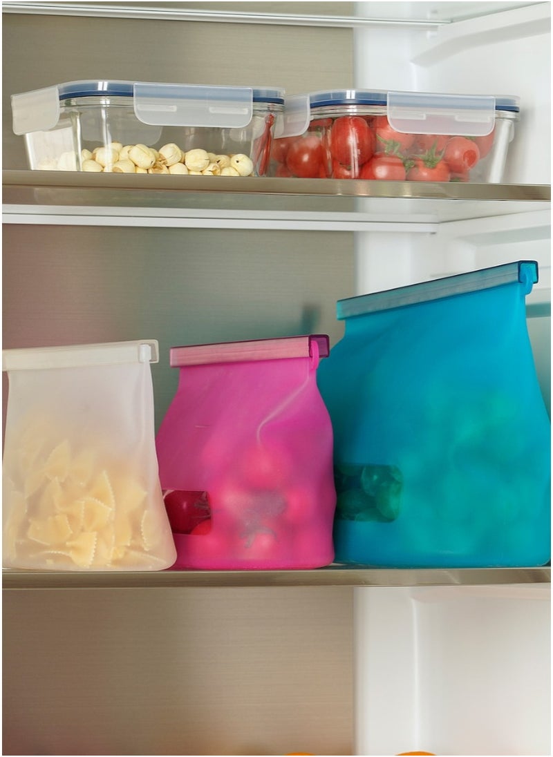 3-Piece Resealable Bag Set Multicolour