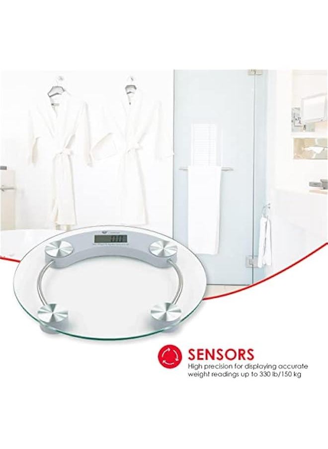 Glass Bathroom Scale Round, No Size, Clear 8mm