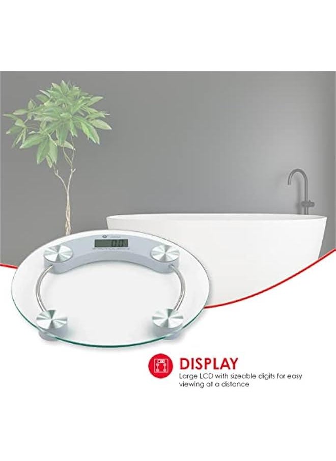 Glass Bathroom Scale Round, No Size, Clear 8mm