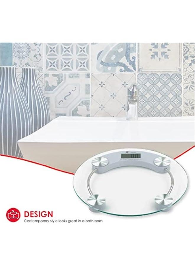 Glass Bathroom Scale Round, No Size, Clear 8mm