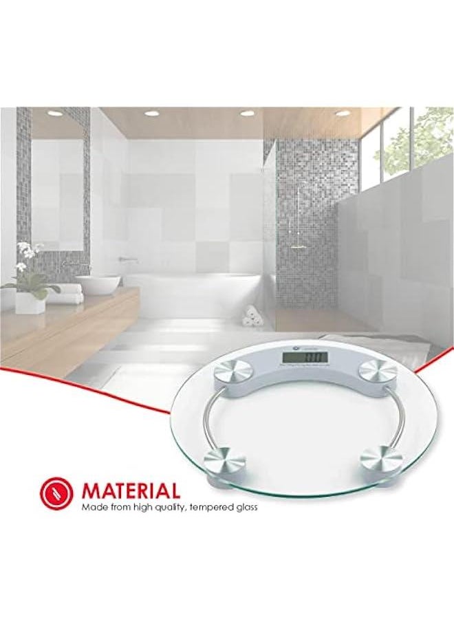 Glass Bathroom Scale Round, No Size, Clear 8mm