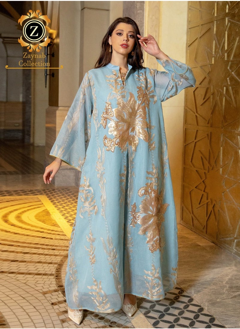 Fashion embroidery sequins jalabiya