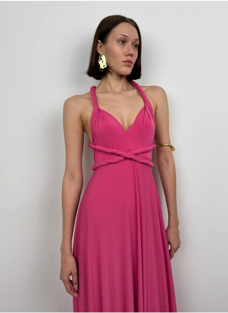 Maxi Gown Twist Halter