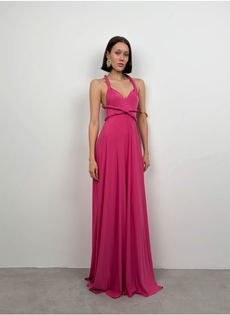 Maxi Gown Twist Halter