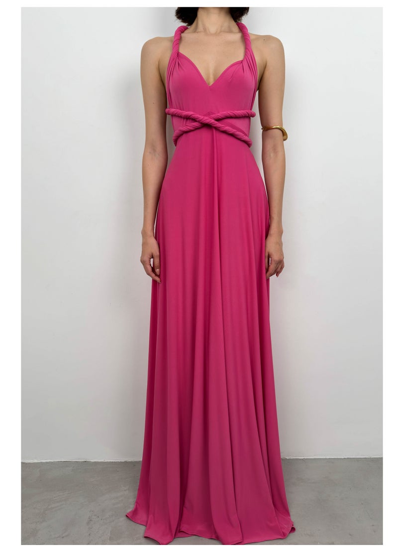 Maxi Gown Twist Halter