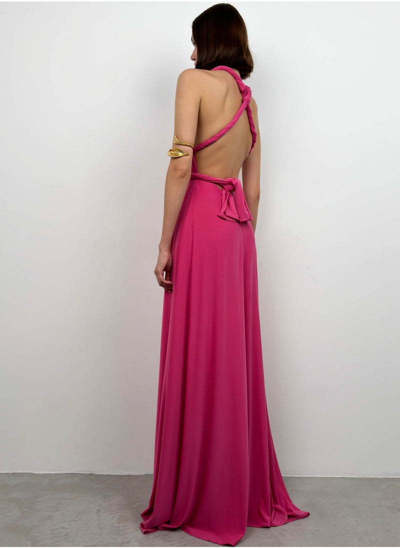 Maxi Gown Twist Halter