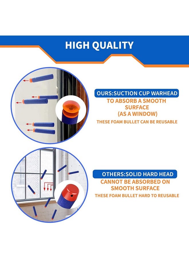 VGRASSP Soft Foam Suction Bullets Darts for Toy Guns -Sticky Safe Bullets Compatible with Nerf N-Strike, Blaze Storm - 50 Count - Color As Per Stock